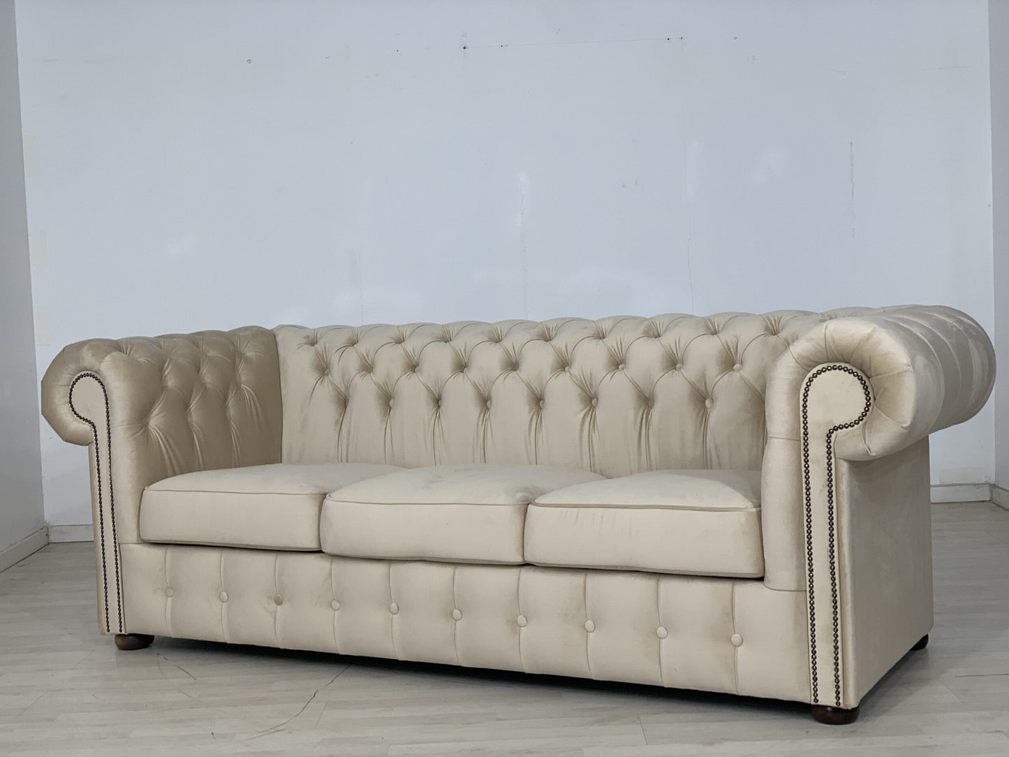 CANAPÉ ANGLAIS CHESTERFIELD 3 PLACES STYLE VINTAGE COLONIAL