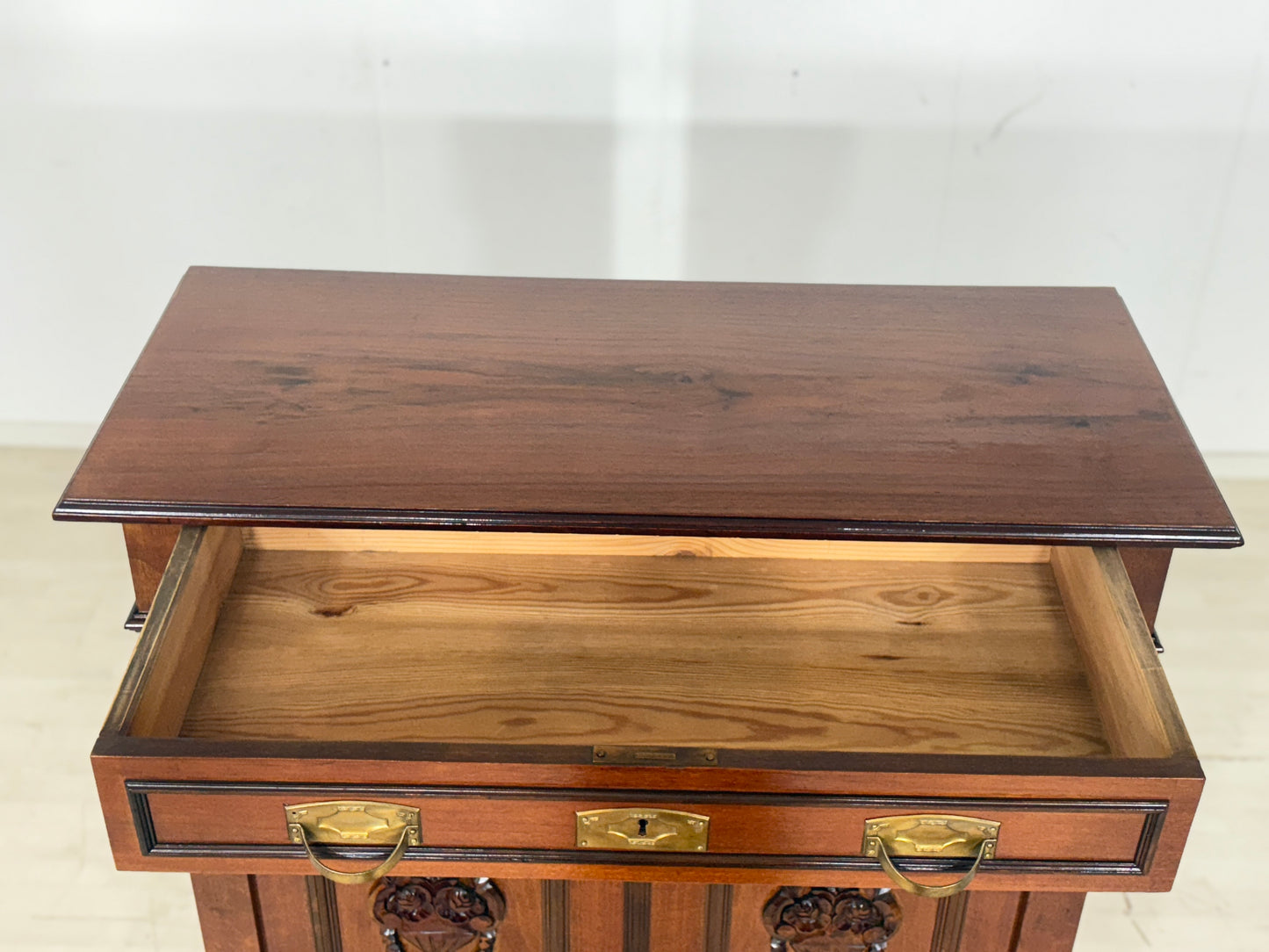 Antik Gründerzeit Vertiko Wäscheschrank Schrank Wohnzimmerschrank um 1900