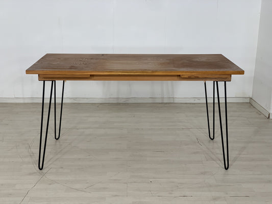 MID CENTURY HELLERAU DESK DINING TABLE VINTAGE TABLE