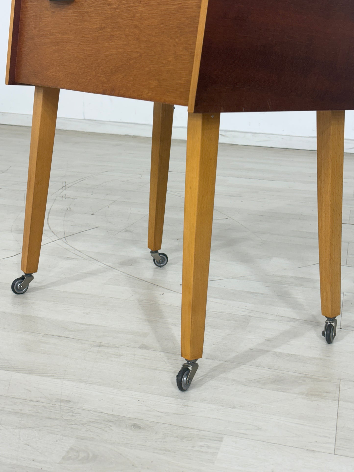 Mid Century Nähtisch Nähschrank Beistelltisch Kommode Vintage