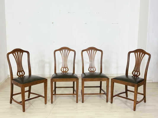 4x Schöne Jugendstil Stühle Esszimmerstühle Küchenstühle Stuhl um 1920