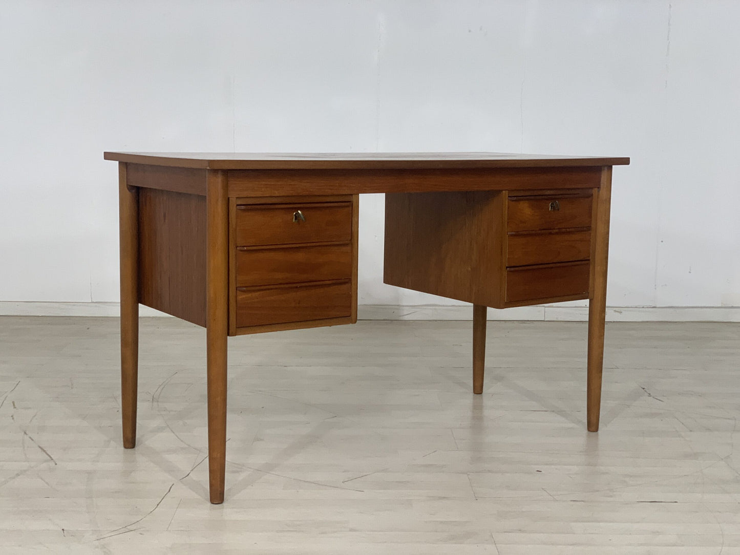 DANISH TEAK SCHREIBTISCH TISCH BÜROTISCH VINTAGE DESK