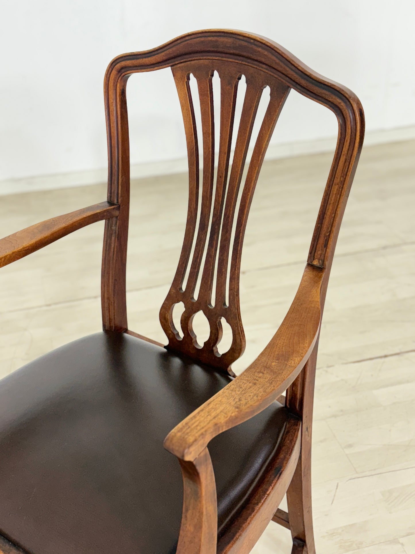 Jugendstil Schreibtischstuhl Armlehnstuhl Antik Stuhl um 1920