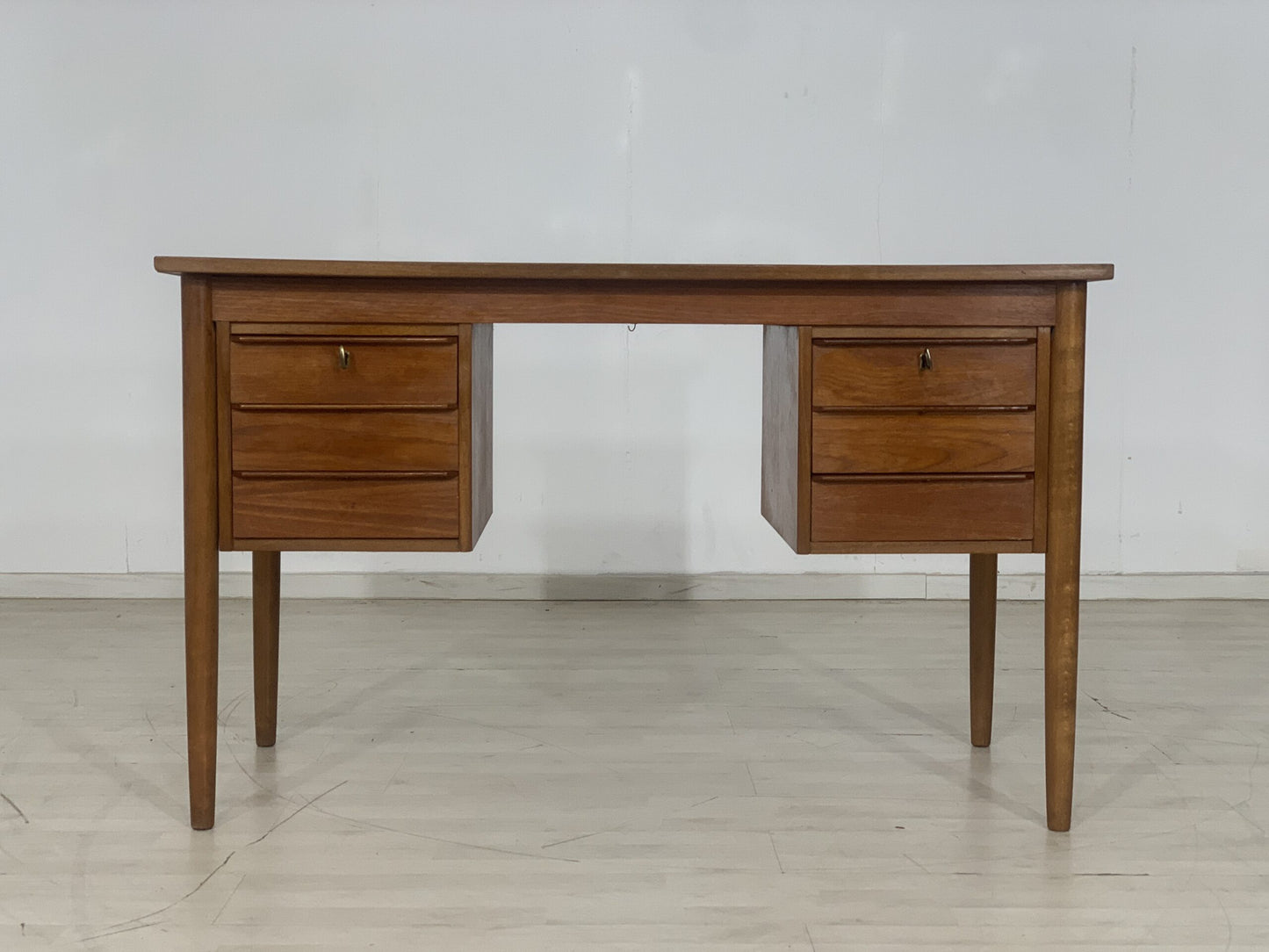 DANISH TEAK SCHREIBTISCH TISCH BÜROTISCH VINTAGE DESK