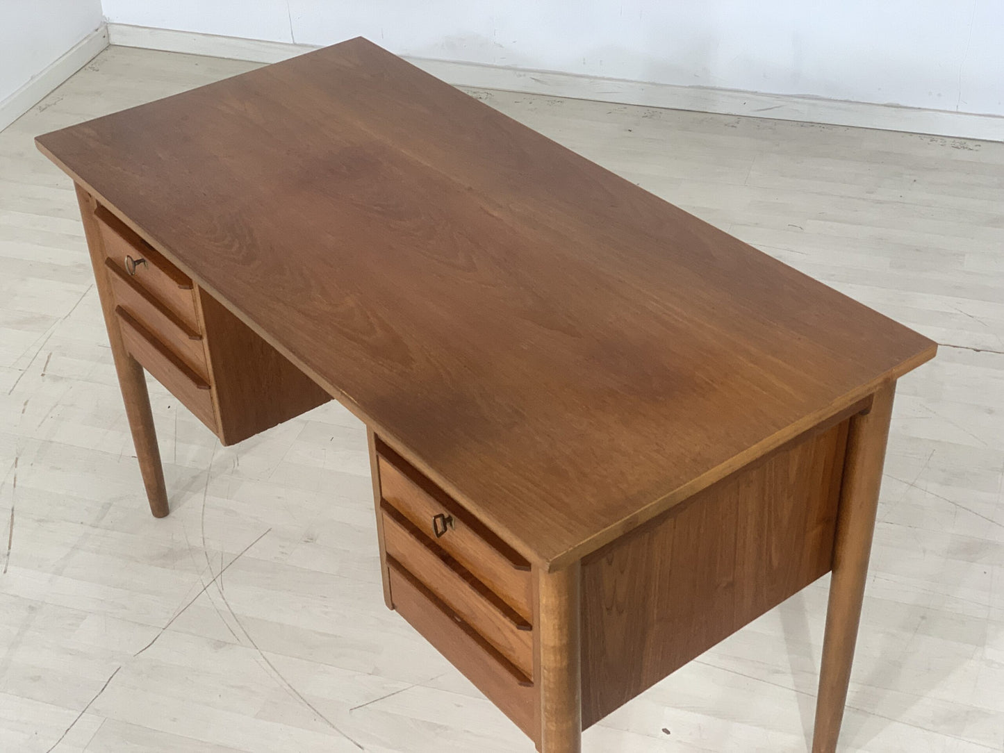 DANISH TEAK SCHREIBTISCH TISCH BÜROTISCH VINTAGE DESK