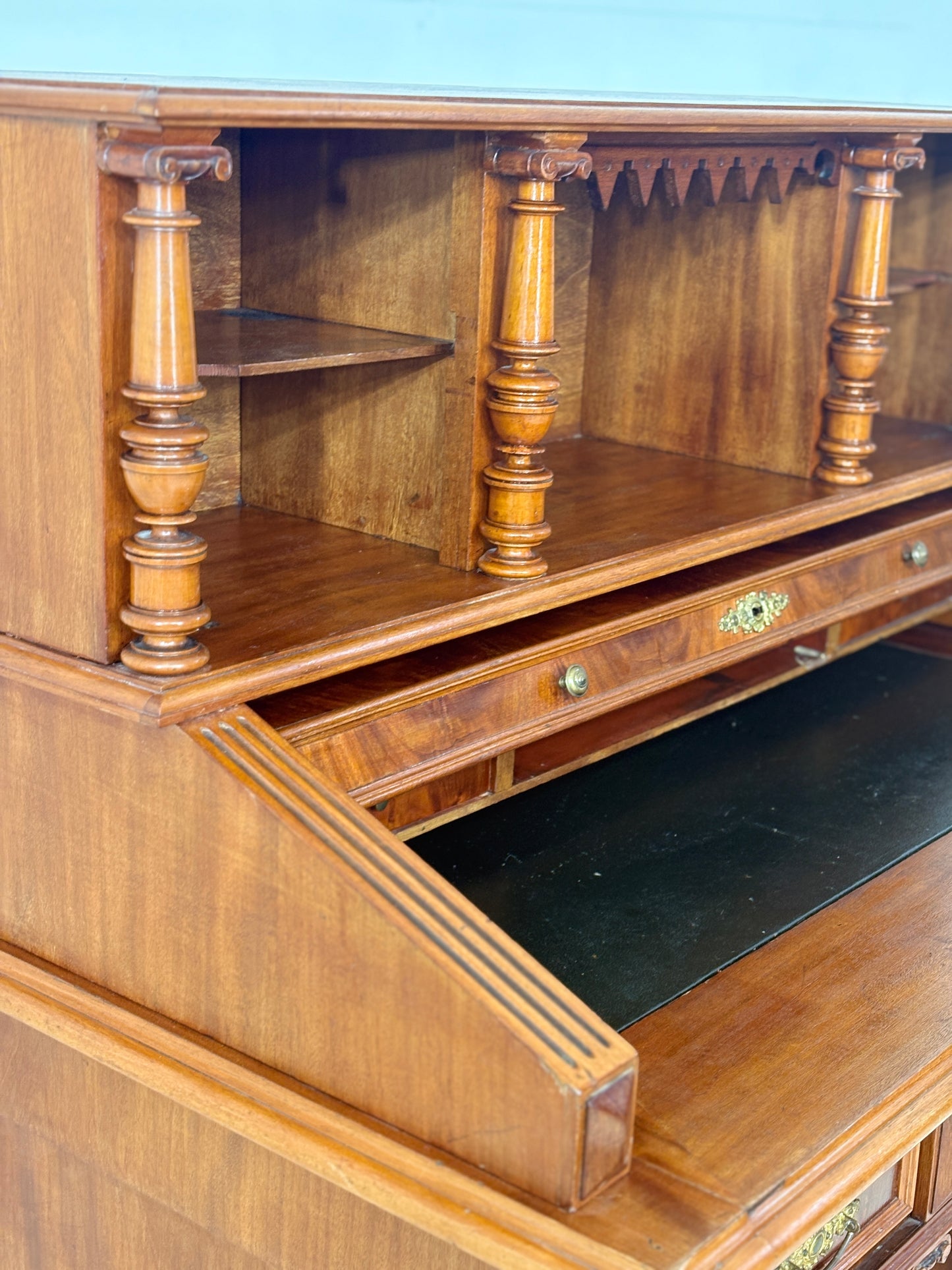 Gründerzeit Schreibtisch Tisch Bürotisch Sekretär Antik um 1880