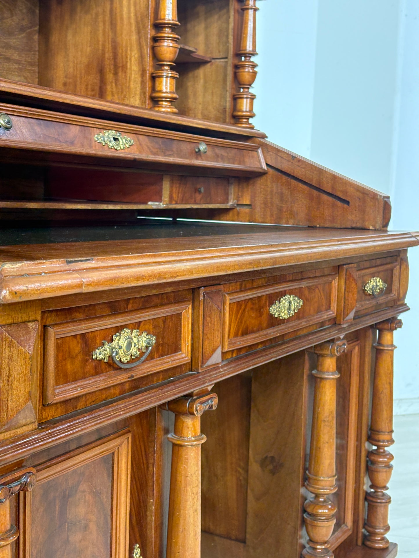 Gründerzeit Schreibtisch Tisch Bürotisch Sekretär Antik um 1880