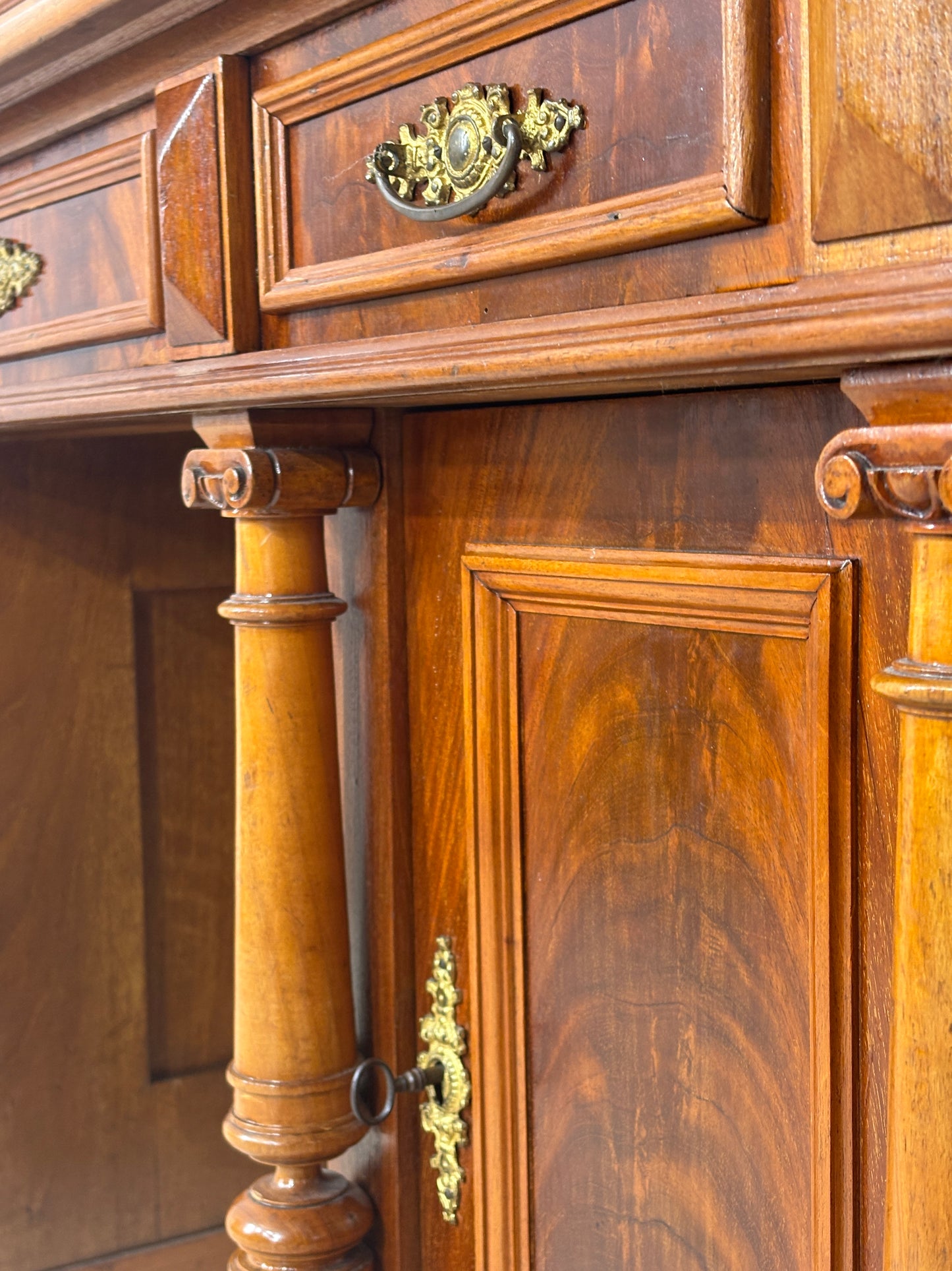 Gründerzeit Schreibtisch Tisch Bürotisch Sekretär Antik um 1880