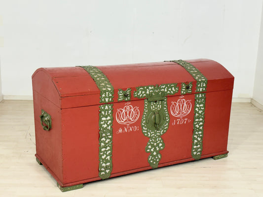 Antik Truhe Kasten Kiste um 1800