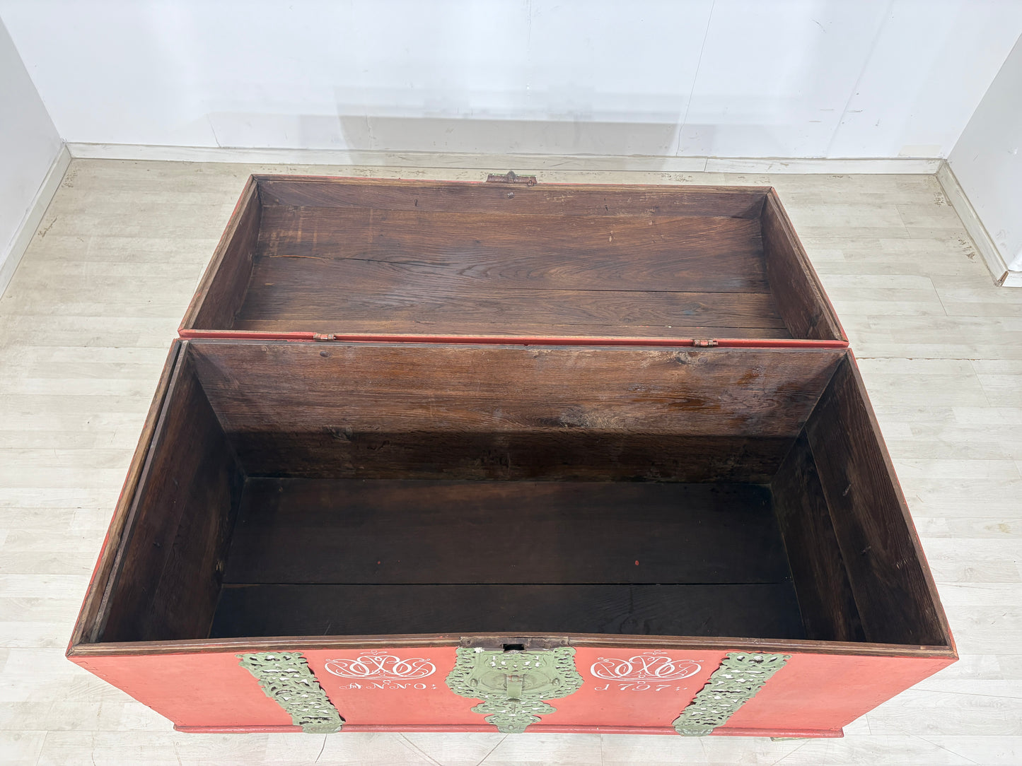 Antik Truhe Kasten Kiste um 1800