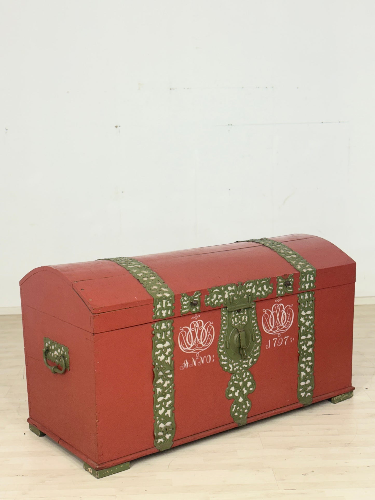 Antik Truhe Kasten Kiste um 1800