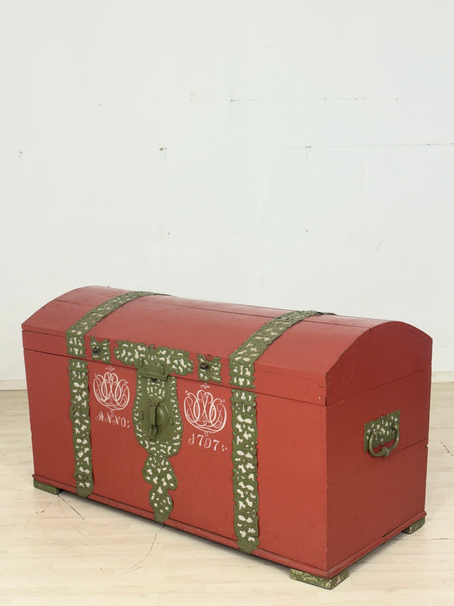 Antik Truhe Kasten Kiste um 1800