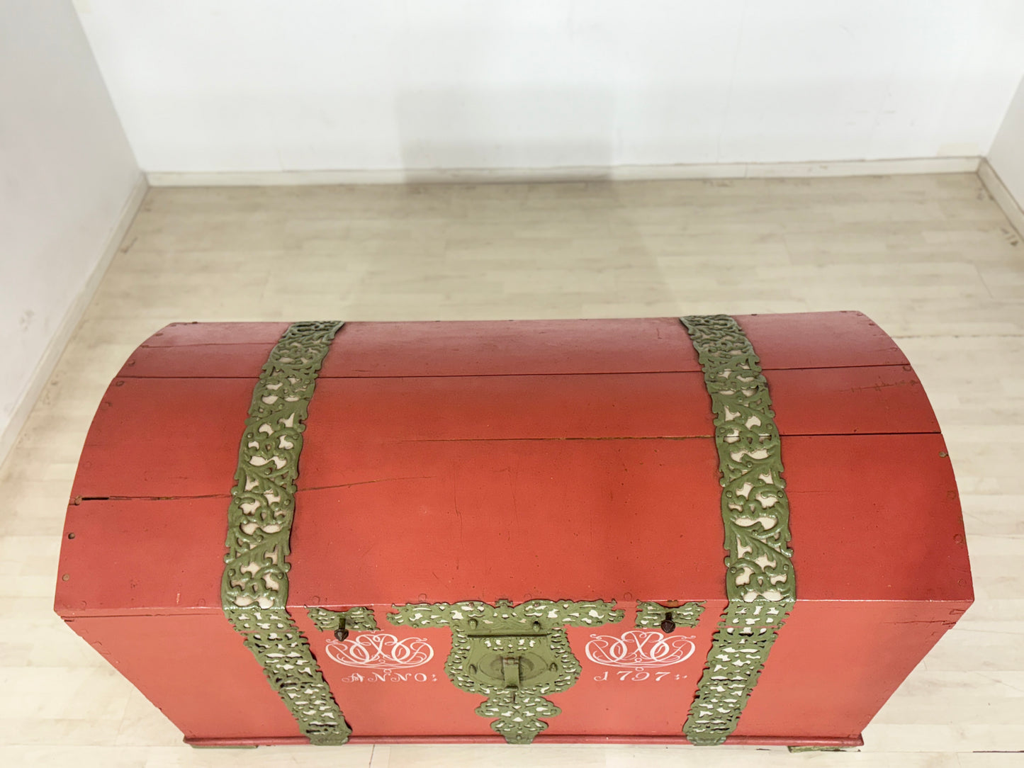 Antik Truhe Kasten Kiste um 1800