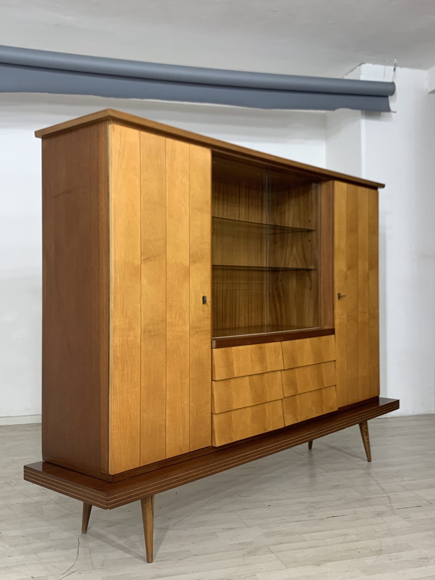 60ER JAHRE ANRICHTE GESCHIRRSCHRANK SCHRANK WOHNZIMMERSCHRANK VINTAGE HIGHBOARD