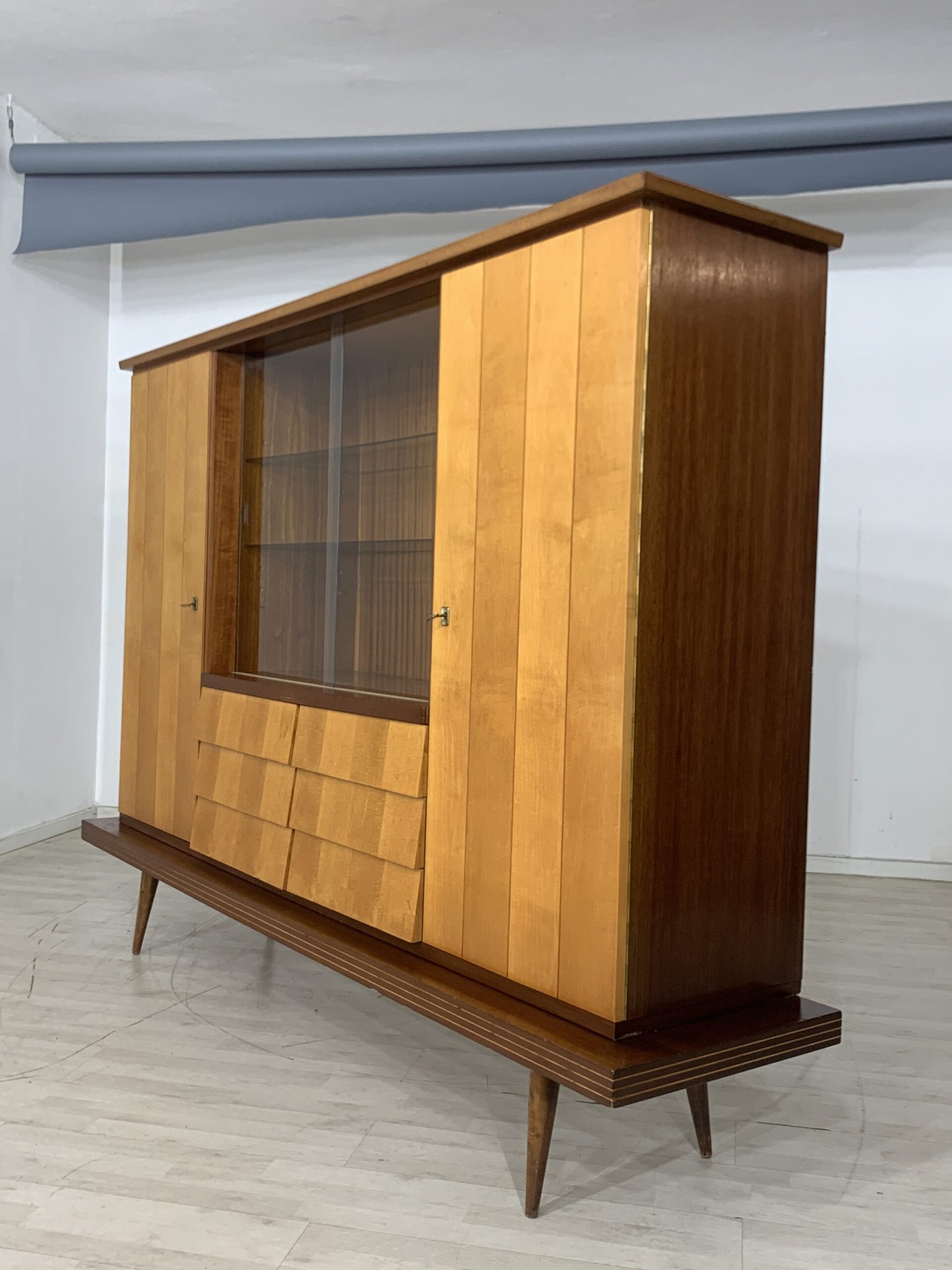 60ER JAHRE ANRICHTE GESCHIRRSCHRANK SCHRANK WOHNZIMMERSCHRANK VINTAGE HIGHBOARD