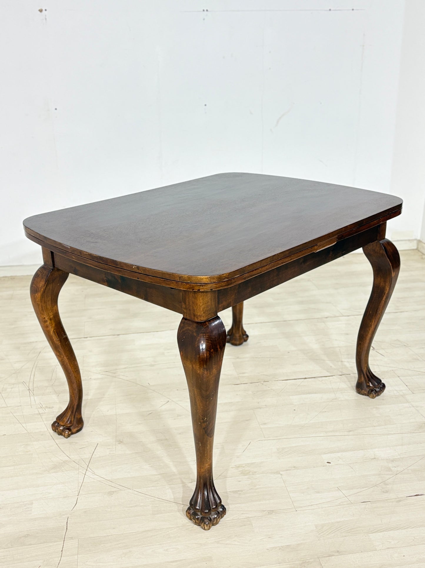 Prächtiger Jugendstil Esstisch Küchentisch ausziehbarer Tisch mit Adlerfüße um 1920