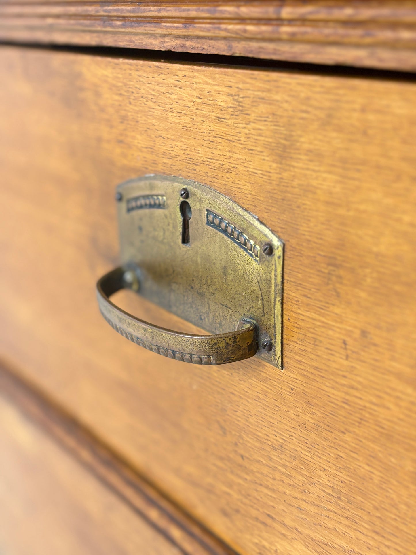 Jugendstil Kleiderschrank| Wäscheschrank| Eiche um 1920 mit Spiegel | German Design