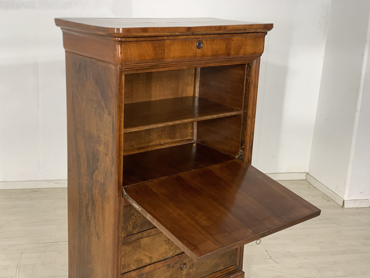 COMMODE ANCIENNE BUREAU DE SECRÉTAIRE ARMOIRE BUREAU COMMODE POUR HOMMES VERS 1900