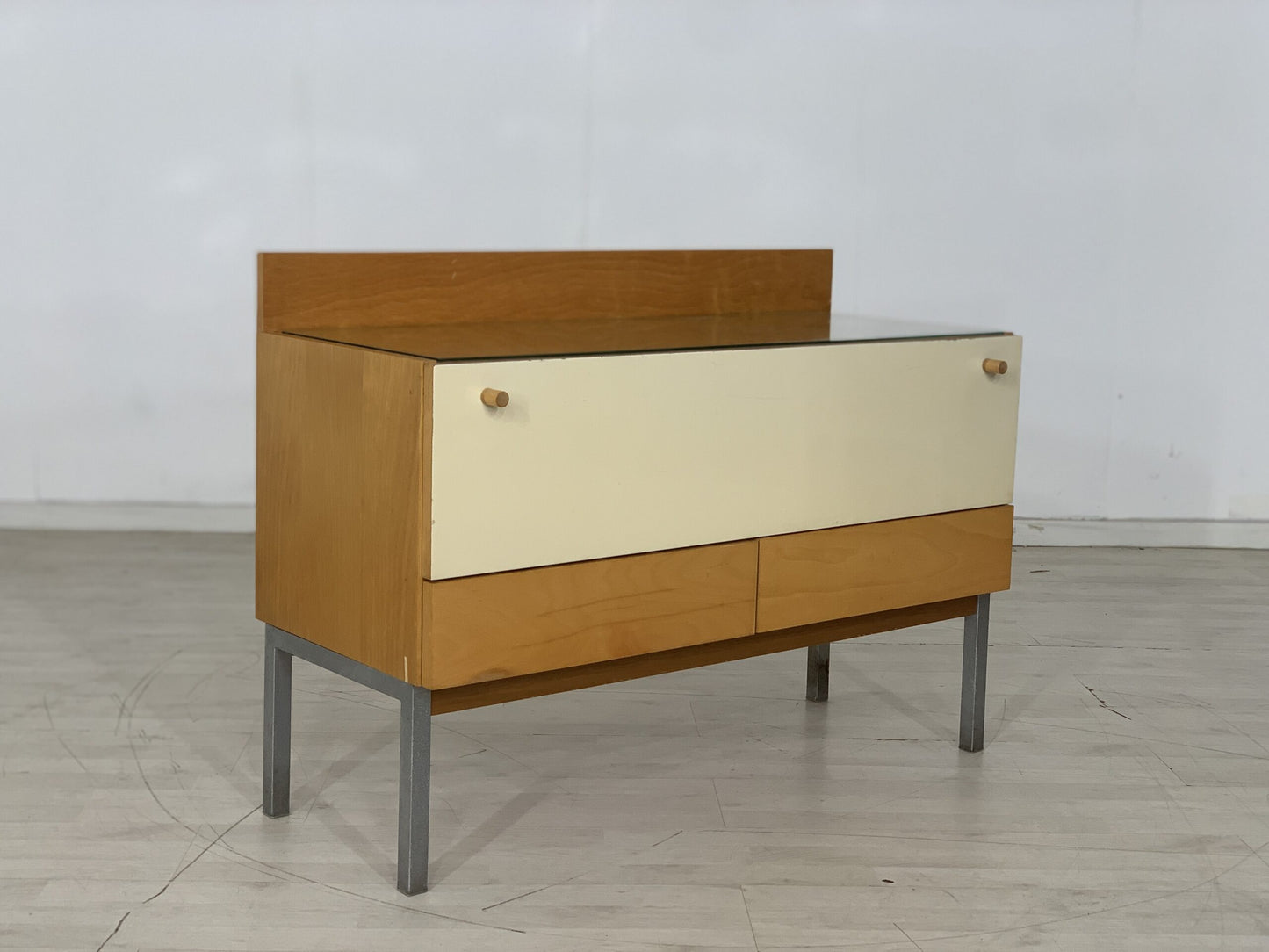 MID CENTURY LOWBOARD KOMMODE ANRICHTE SCHRANK FLURSCHRANK VINTAGE