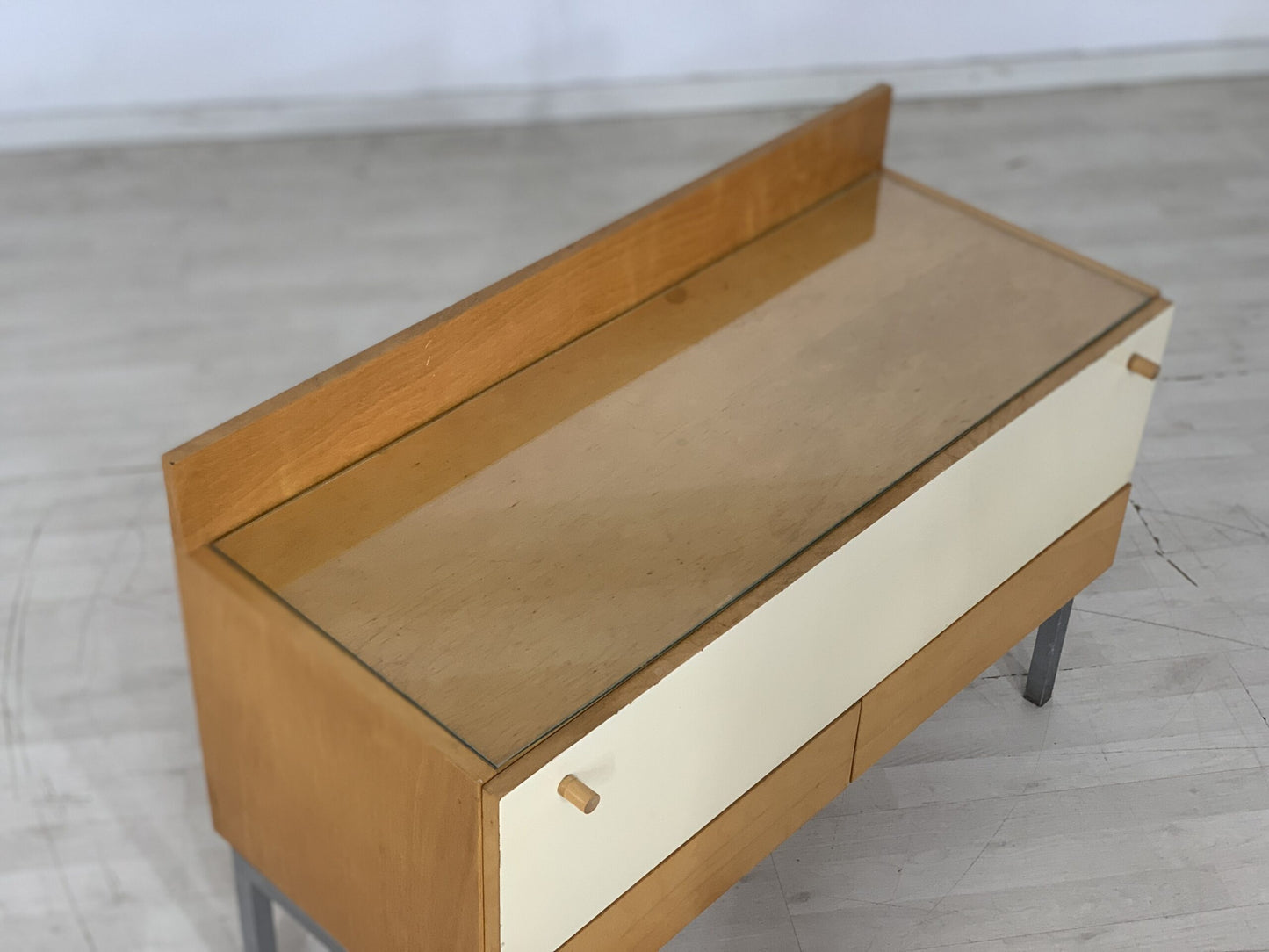 MID CENTURY LOWBOARD KOMMODE ANRICHTE SCHRANK FLURSCHRANK VINTAGE