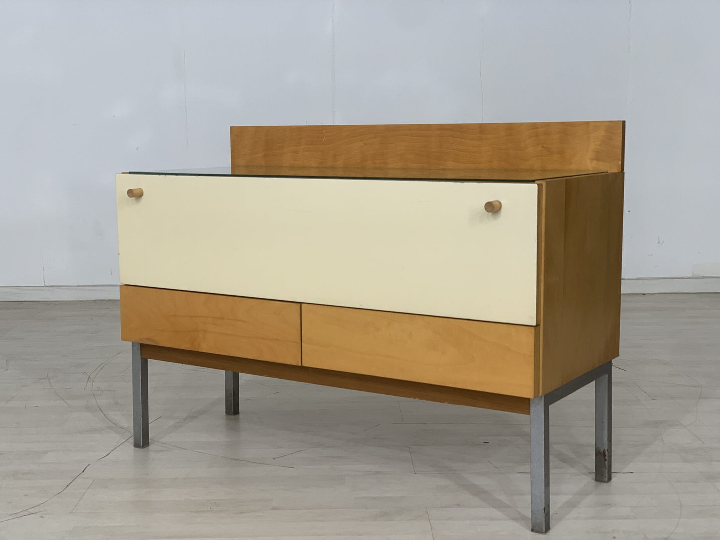 MID CENTURY LOWBOARD CHEST OF DRAWERS SIDEBOARD CABINET HALLWAY CABINET VINTAGE