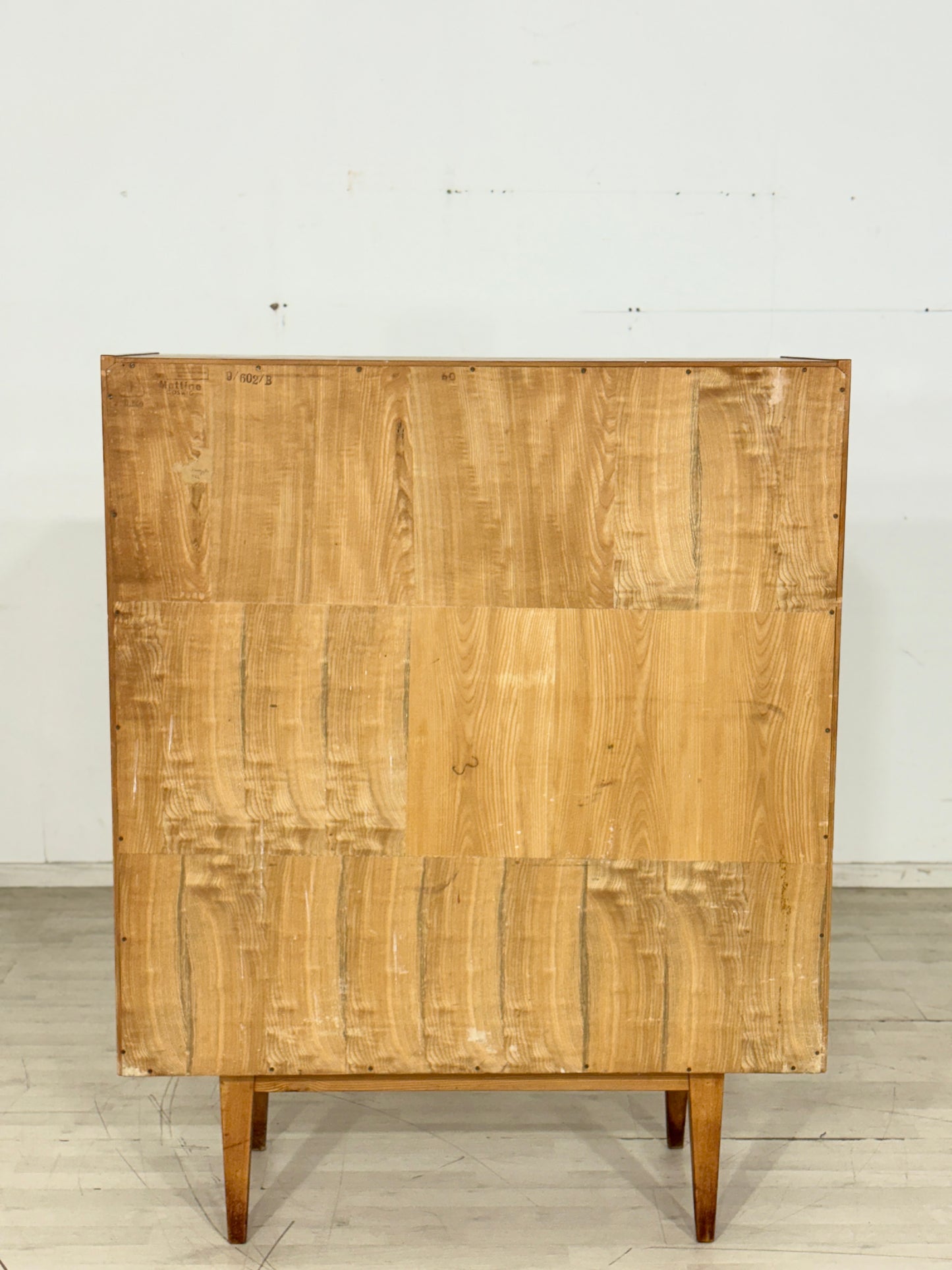 Vintage Hellerau Wäscheschrank Highboard Fächerschrank Schrank Mid-Century