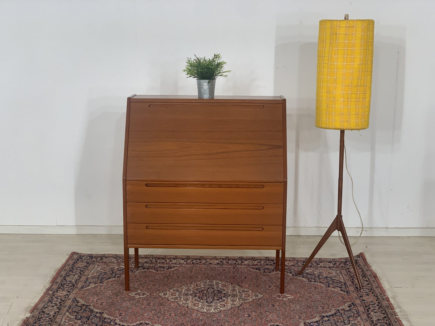 DANISH TEAK SECRETARY WRITING CABINET DESK CHEST OF DRAWERS KAI KRISTIANSEN