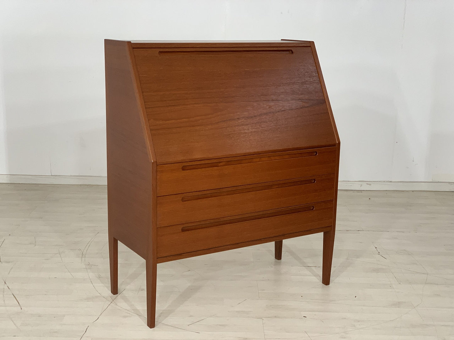 BUREAU DE SECRÉTAIRE DANOIS EN TECK, COMMODE DE BUREAU KAI KRISTIANSEN