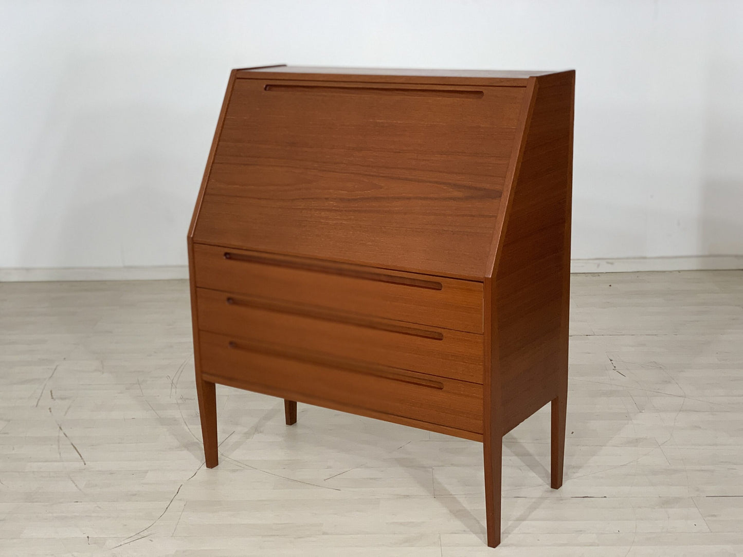 BUREAU DE SECRÉTAIRE DANOIS EN TECK, COMMODE DE BUREAU KAI KRISTIANSEN