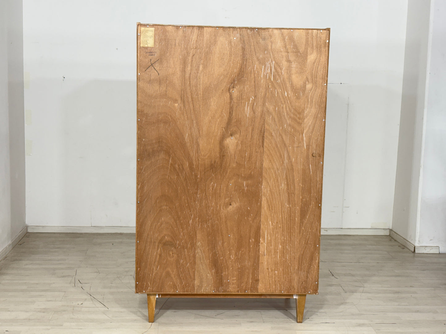 Sehr schöner Vintage Kleiderschrank Holz Schrank Wäscheschrank Schlafzimmerschrank Mid-Century