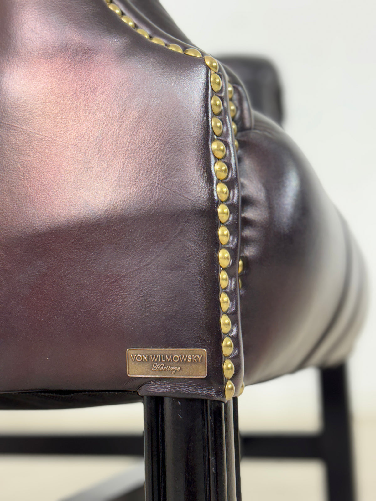 Chesterfield Ohrensessel / Ledersessel / Wilmowsky – Burgundy Leder