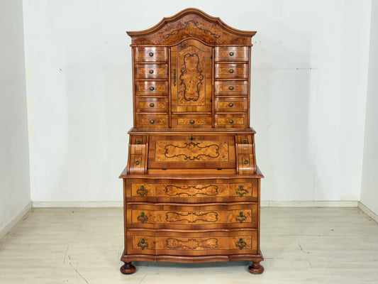 Prachtvoller Barockstil Sekretär / Hoher Schrank / Wohnzimmerschrank