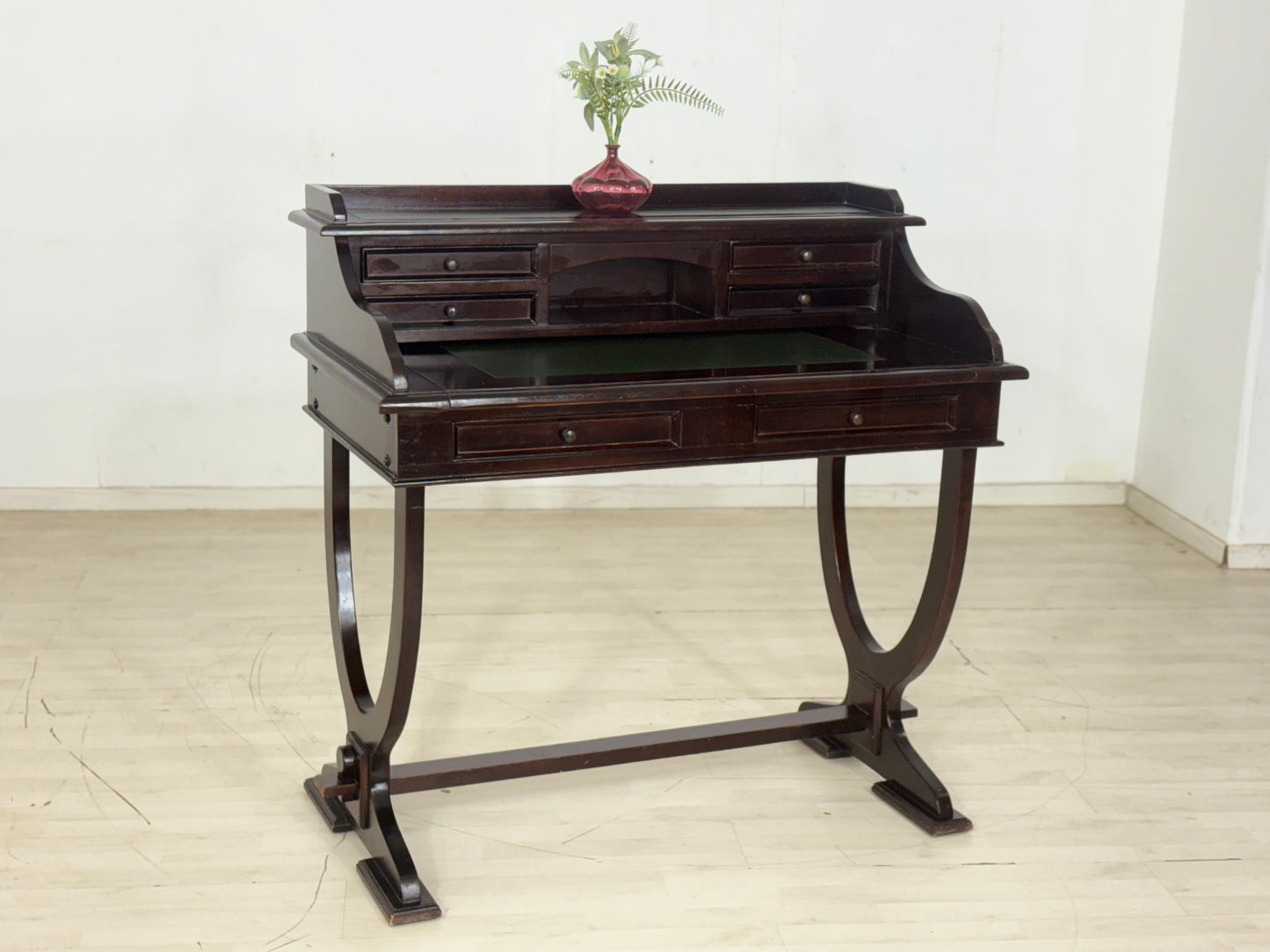 Mahagoni Schreibtisch / Sekretär / Bürotisch / Kolonialstil Tisch