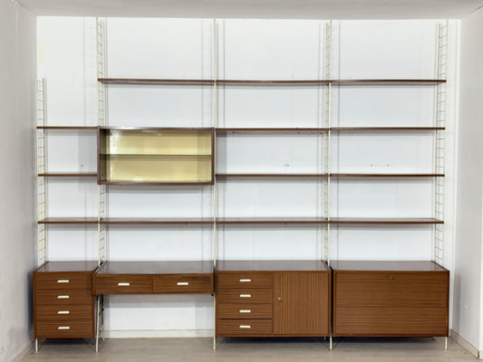 Mid-Century Regalsystem / Vintage Wohnwand / String-Regal / Wohnzimmerschrank