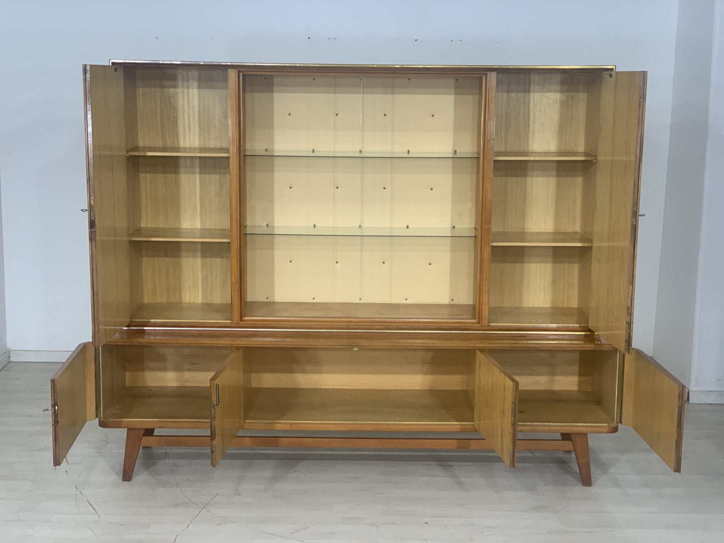 60ER JAHRE ANRICHTE GESCHIRRSCHRANK WOHNZIMMERSCHRANK VINTAGE HIGHBOARD