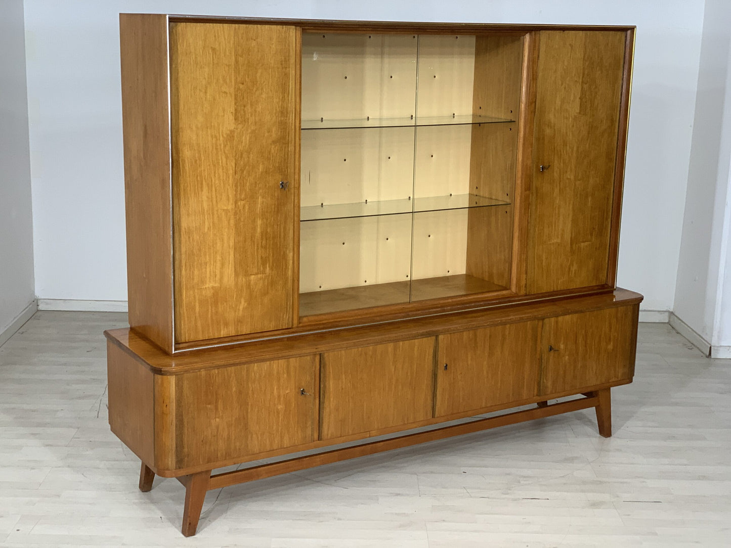 60ER JAHRE ANRICHTE GESCHIRRSCHRANK WOHNZIMMERSCHRANK VINTAGE HIGHBOARD