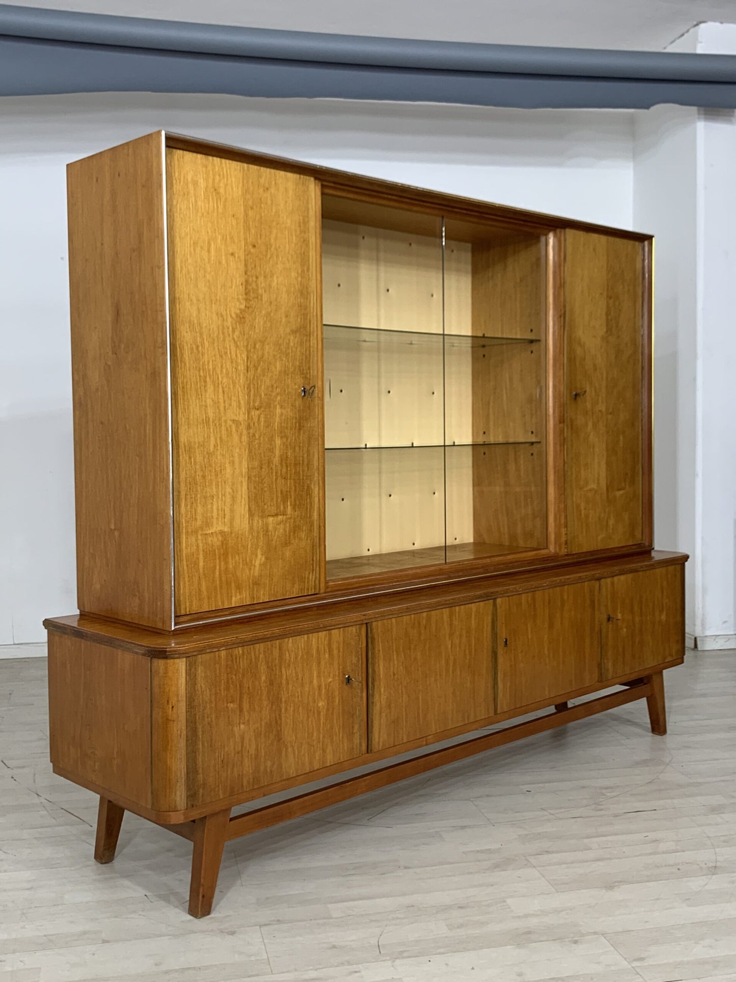 60ER JAHRE ANRICHTE GESCHIRRSCHRANK WOHNZIMMERSCHRANK VINTAGE HIGHBOARD