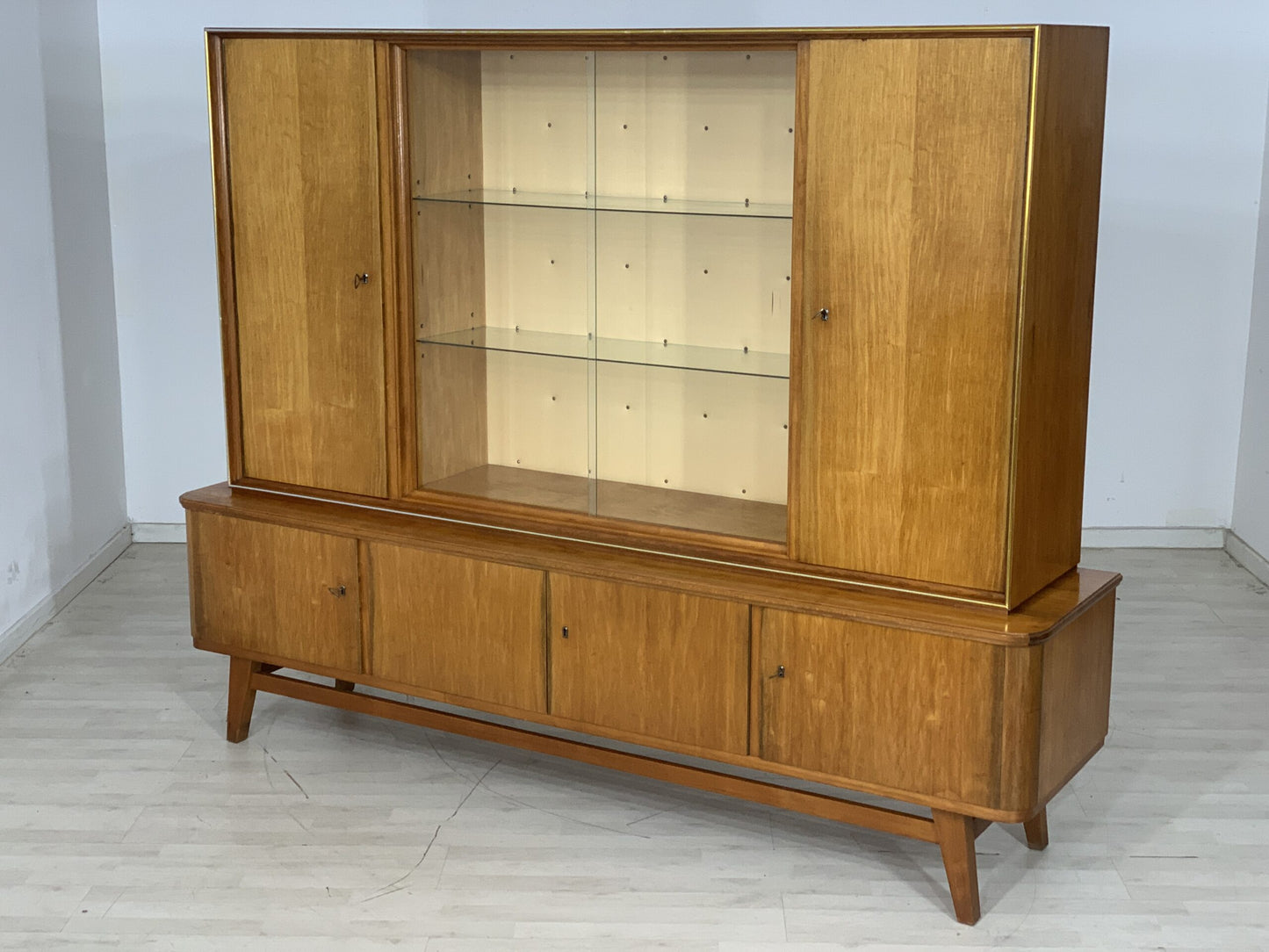 60ER JAHRE ANRICHTE GESCHIRRSCHRANK WOHNZIMMERSCHRANK VINTAGE HIGHBOARD