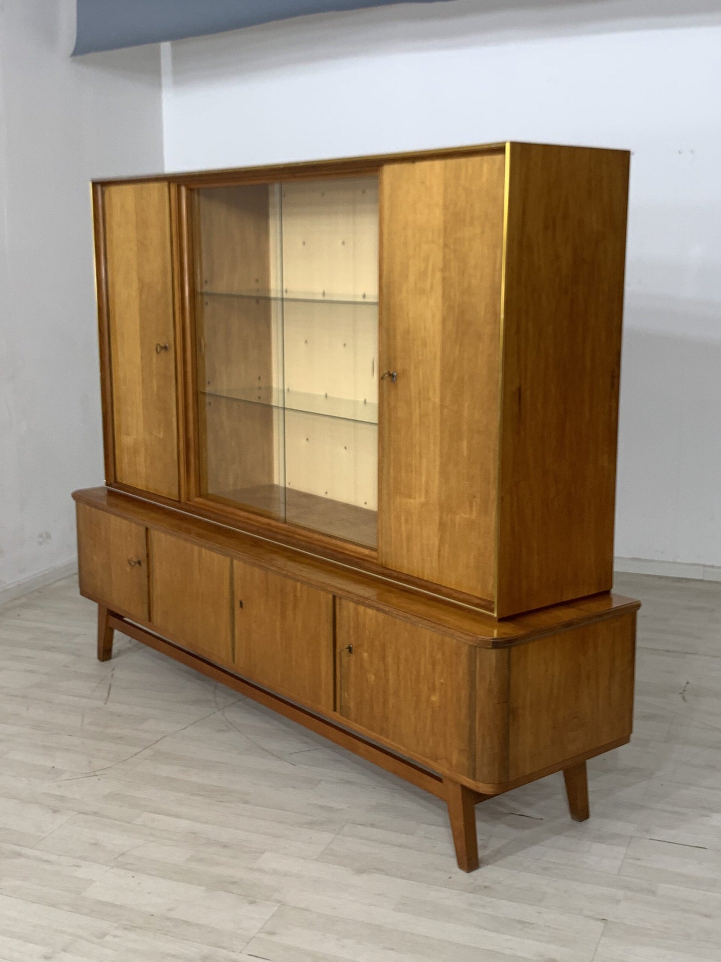 60ER JAHRE ANRICHTE GESCHIRRSCHRANK WOHNZIMMERSCHRANK VINTAGE HIGHBOARD