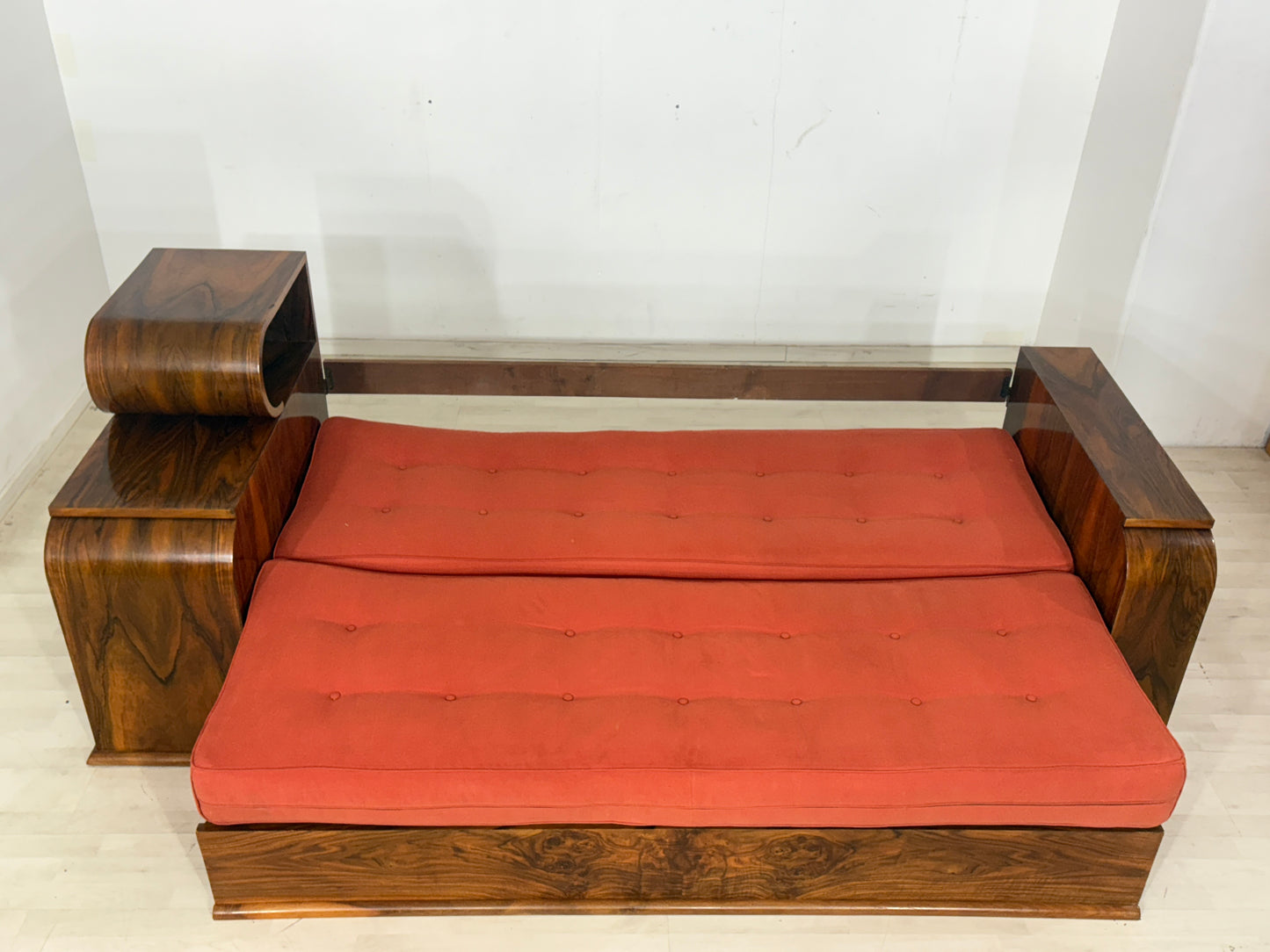 Wunderschönes Art Deco Sofa / Niederländisches Couch / Vintage Daybed / Ausziehbar