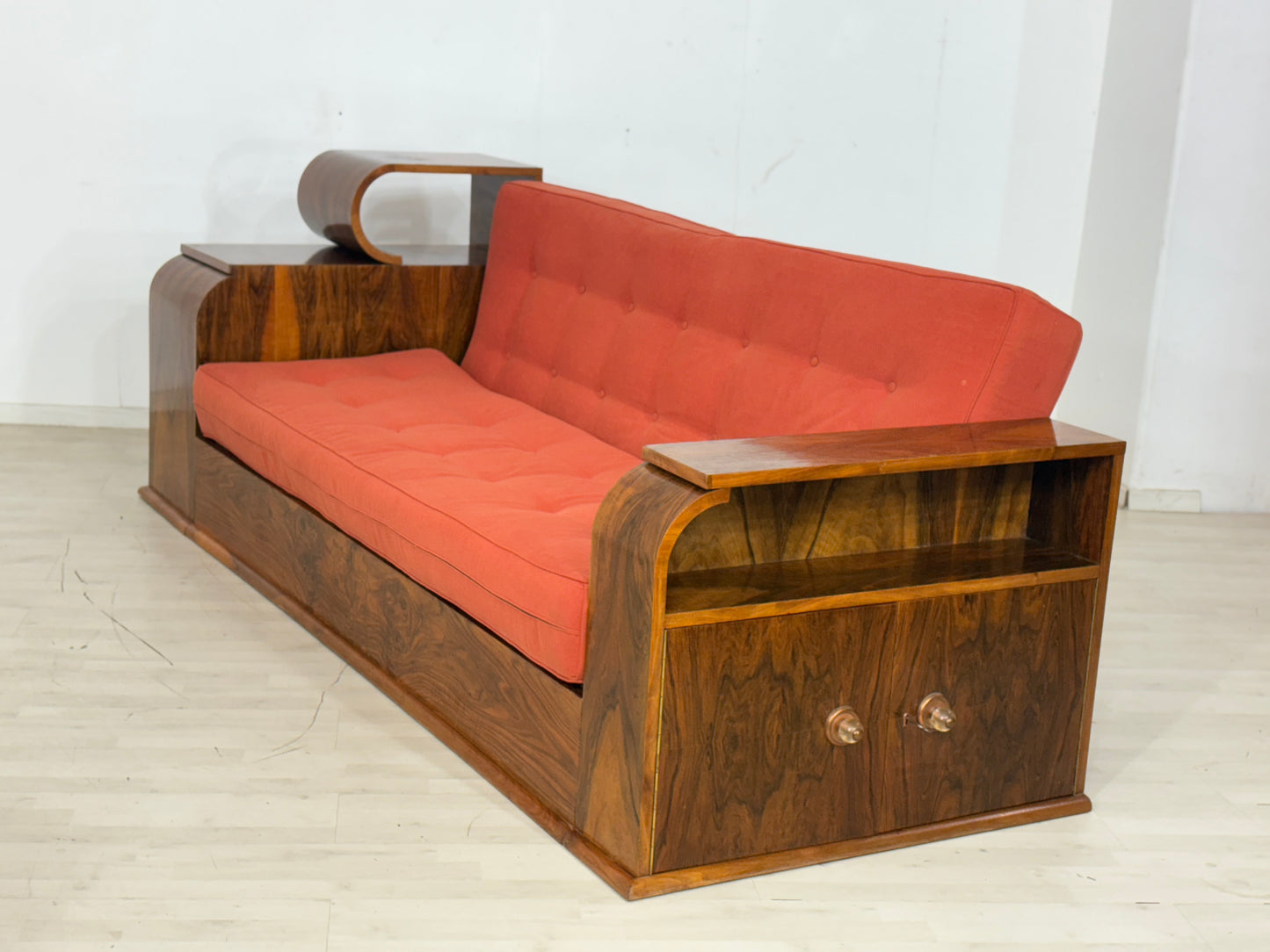 Wunderschönes Art Deco Sofa / Niederländisches Couch / Vintage Daybed / Ausziehbar