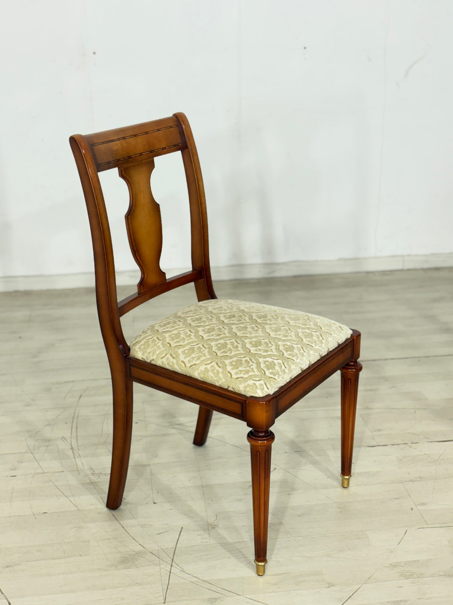 6x Hochwertige Warrings Stühle / Vintage Esszimmerstühle / Kirschbaum Küchenstühle