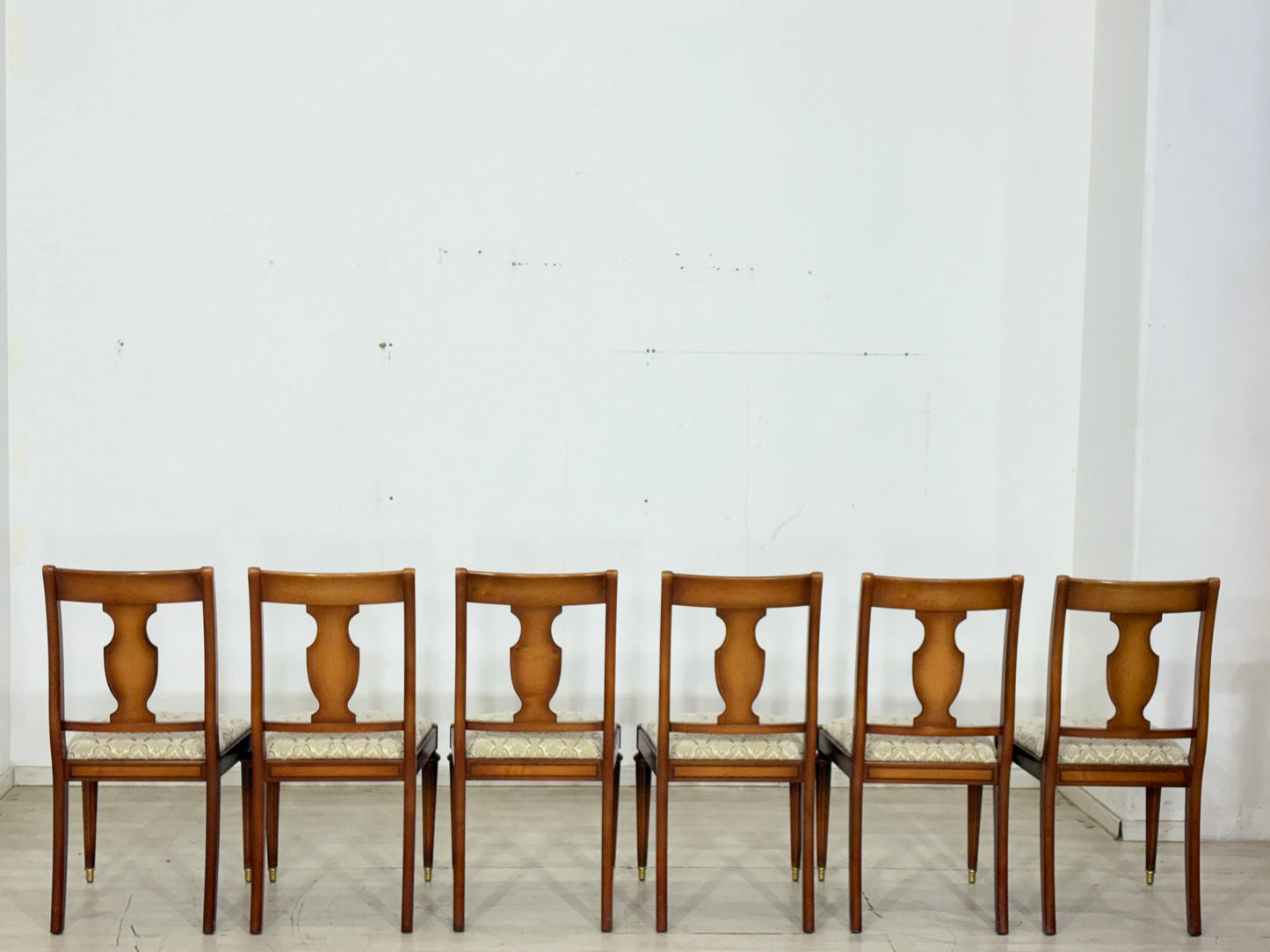 6x Hochwertige Warrings Stühle / Vintage Esszimmerstühle / Kirschbaum Küchenstühle