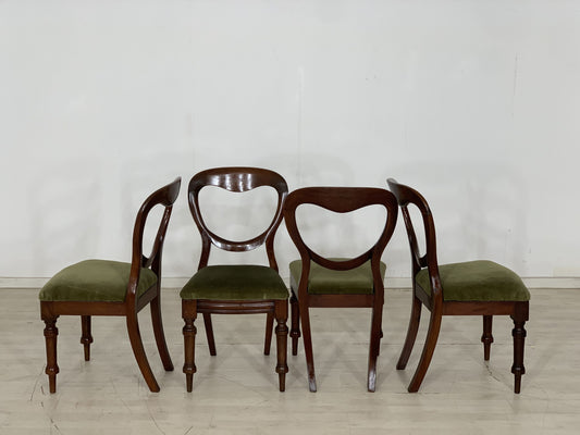 4x BIEDERMEIER CHAIRS DINING ROOM CHAIRS KITCHEN CHAIRS LIVING ROOM CHAIRS ANTIQUE