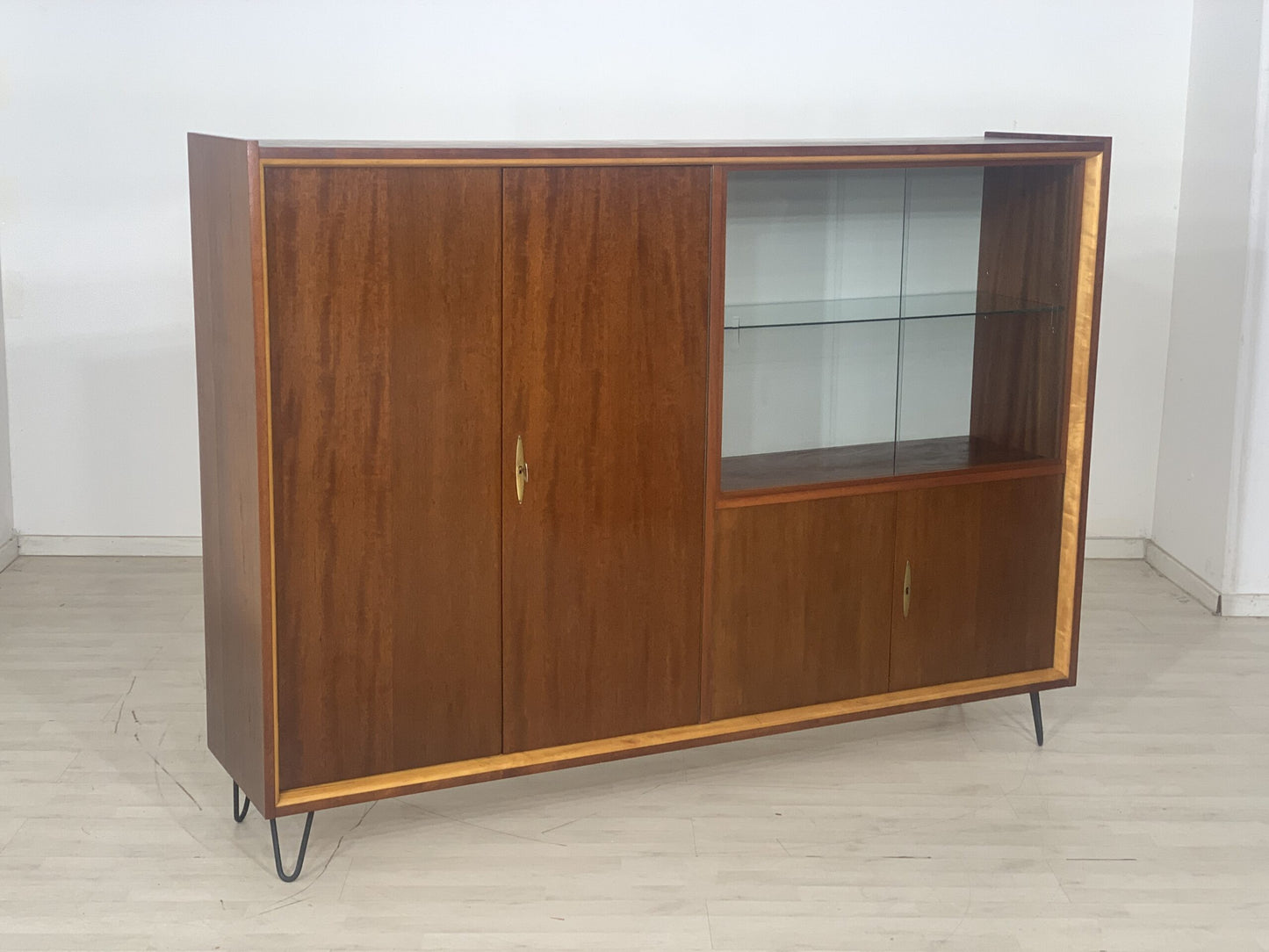 60ER JAHRE ANRICHTE SCHRANK HIGHBOARD FÄCHERSCHRANK VINTAGE