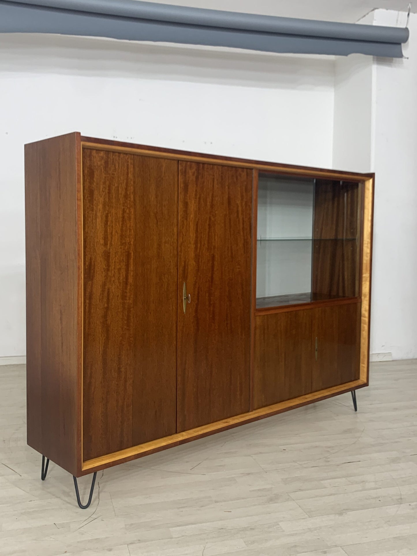 60ER JAHRE ANRICHTE SCHRANK HIGHBOARD FÄCHERSCHRANK VINTAGE