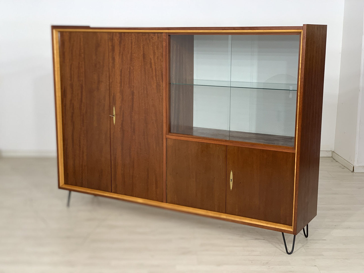 60ER JAHRE ANRICHTE SCHRANK HIGHBOARD FÄCHERSCHRANK VINTAGE