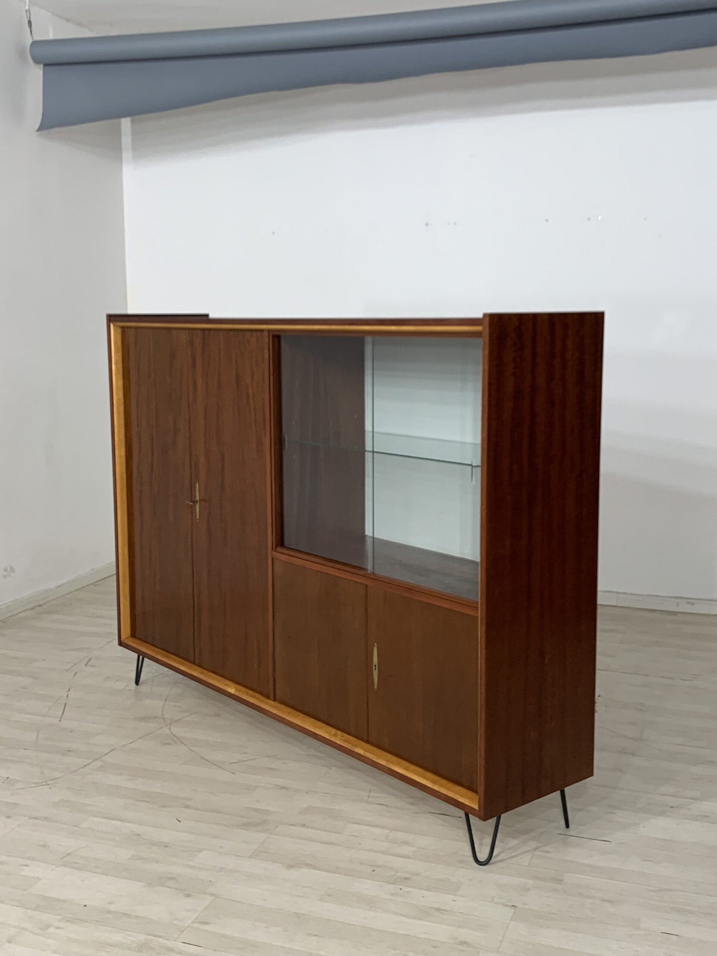 60ER JAHRE ANRICHTE SCHRANK HIGHBOARD FÄCHERSCHRANK VINTAGE