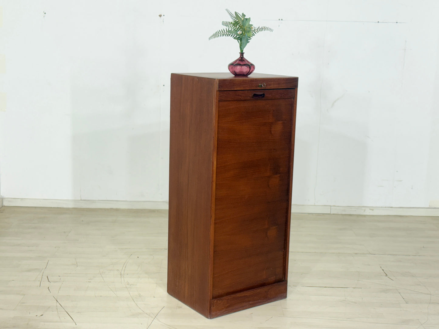 Vintage Teak Rolladenschrank / Danish Design Schrank / Kommode / Fächerschrank