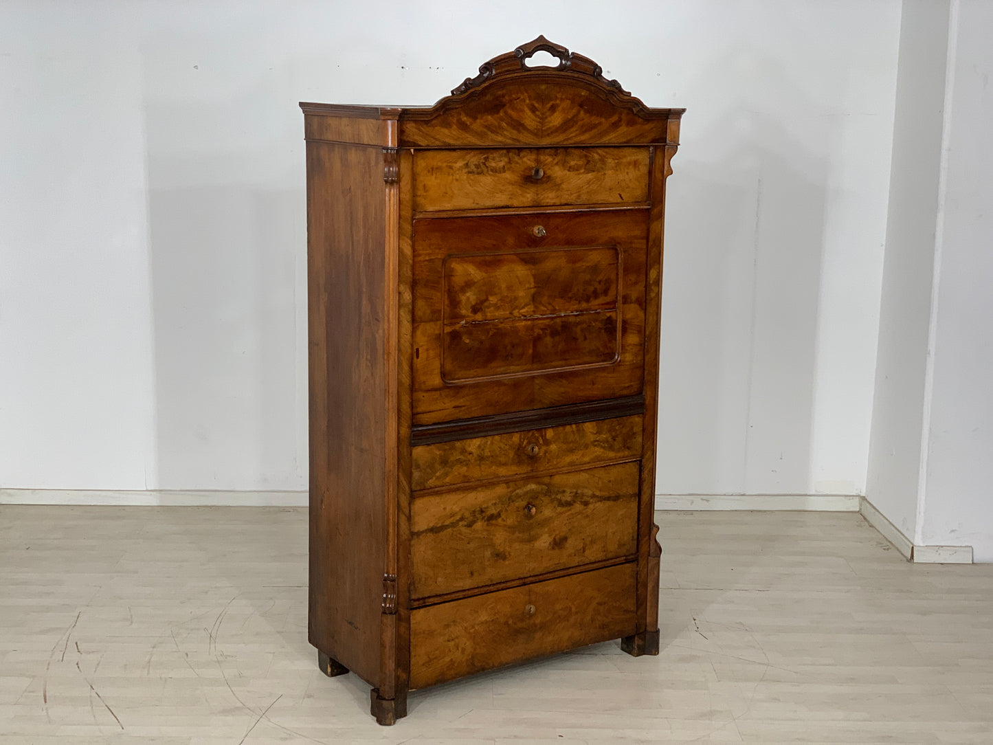 ARMOIRE BIEDERMEIER ANCIENNE COMMODE SECRÉTAIRE VERS 1900